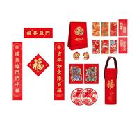 2025 Snake Year Flocking Couplets Set Completes With Tube Calendar Clings For Spring Festival Celebration Decorative Wall And Window Sticker