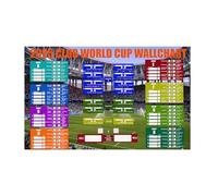 2025 Soccer Club World Cup Schedule Poster, Waterproof Handwritten Tournament Pairing Chart Poster,A1 Size World Cup Matches Fixtures Wallchart,Great Gifts for Soccer Fans (2PCS)