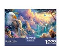 2025 Special Edition Complete Animal Encyclopedia 1000 Piece Puzzle - Fairytale Creatures' Wonderland in The Vibrant Enchanted Forest - Versatile for Adults & Kids Ages 12 for Puzzle Love