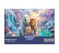 2025 Special Edition Complete Animal Encyclopedia 1000 Piece Puzzle - Fairytale Creatures' Wonderland in The Vibrant Enchanted Forest - Versatile for Adults & Kids Ages 12 for Puzzle Love