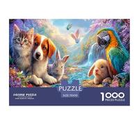 2025 Special Edition Complete Animal Encyclopedia 1000 Piece Puzzle - Fairytale Creatures' Wonderland in The Vibrant Enchanted Forest - Versatile for Adults & Kids Ages 12 for Puzzle Love