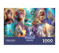 2025 Special Edition Complete Animal Encyclopedia 1000 Piece Puzzle - Fairytale Creatures' Wonderland in The Vibrant Enchanted Forest - Versatile for Adults & Kids Ages 12 for Puzzle Love