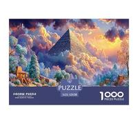 2025 Special Edition World Famous Buildings 1000 Piece Puzzle - Fantasy Pyramids - Versatile for Adults & Kids Ages 12 for Puzzle Lovers 52x38cm/1000pcs