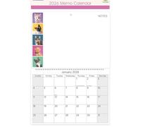 2025 Spiral Bound Memo Board Calendar & Write On Wipe Off Pen - Kitten
