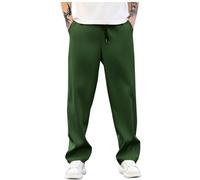 2025 Sports Pants Man Palazzo Pants Elastic Waist Solid Color Straight Casual Loose Comfortable Versatile Streetwear Chic Simple Everyday Autumn Pant