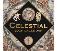 2025 Square Wall Calendar, Celestial, 16-Month Arts & Antiques Theme with 180 Reminder Stickers (30 x 30 CM)