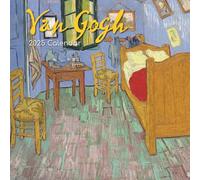 2025 Square Wall Calendar, Images Depicting Artwork by Vincent Van Gogh, 16-Month Arts & Antiques Theme with 180 Reminder Stickers (30 x 30 CM)