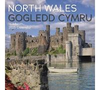 2025 Square Wall Calendar, North Wales, 16-Month Scenic Britain Theme with 180 Reminder Stickers (30 x 30 CM)