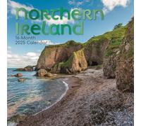 2025 Square Wall Calendar, Northern Ireland, 16-Month Scenic Britain Theme with 180 Reminder Stickers (30 x 30 CM)