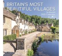 2025 Square Wall Calendar with Britain's Scenic Villages & 180 Reminder Stickers, 16-Month Planner