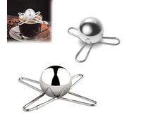2025 Stainless Steel Espresso Cooling Ball for Coffee, Reusable Ball Chiller with Stand, Summer Iced Coffee Chiller Accessory for Espresso Machine and Pour Over Brewing