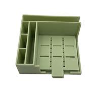 2025 Sticky Note Holder with 5 Templates, Reusable Sticky Note Dispenser for 3x3 Inch Notes, Desk Organizer & Post-it Note Stencil for Home, Office, and Study Supplie (Green, A)