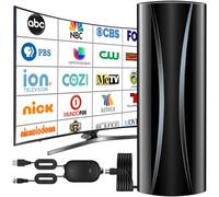 2025 Strongest Digital TV Antenna, 2200+Miles Range TV Antenna for Smart TV Indoor, 360° Reception Tv Antenna Indoor with Amplifier Signal Booster Support 4K 8K 1080p All TV's-38ft Thick Coaxial Cable