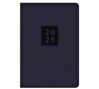 2025 Stylish Navy Textured Fabric Cover A5 Diary Week to View Planner