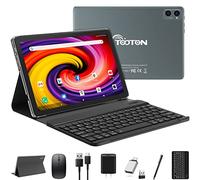 2025 Tablet 10.1 Inch 2 in 1 Android Tablet with keyboard Octa-Core 8(4+4 Virtual)+128GB Storage 1TB Expandable, 13+8MP Camera, Latest Tablets PC with Case Mouse Stylus Support 5G WiFi, IPS FHD Screen