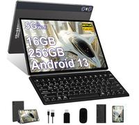 2025 Tablet 11 Inch Screen 2K Tablet Octa-Core 2.0 GHz,16GB RAM+256GB ROM+TF 1TB /2000 * 1200 Pixel/8MP+20MP+2MP Macro/10000 mAh/5G WiFi Metal Cover with Mouse Keyboard Brown