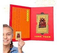 2025 TAI SUI CARDS-Copper Traditional Chinese Lucky Ornament, Auspicious Snake Card Year Chinese New Year Card for Home Decoration Tai Sui Cards of the Snake