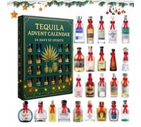 2025 Tequila Advent Calendar, 24 Days Without Repetition Premium Spirits, Mini Liquor Sampler Countdown, Surprise from Crisp Blancos to Aged Añejos, Christmas Advent Calendar Gift (1pcs)