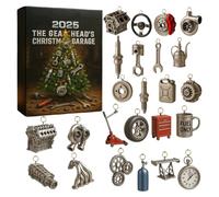 2025: The ’s Christmas Garage, 24 Days of Miniature Car Parts & Tools with Holiday for Workshop Electricians Men Adults Husband Activities Festival Home Party Holiday
