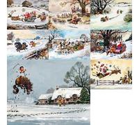 2025 Thelwell Horse and Pony Christmas Card Pack - Set of 8 Classic Humorous Cards with Envelopes