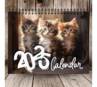 2025 Three Cats Calendar Cute Kittens Calendar 12 Month Family Calendar with Blank Room for Notes Family Monthly Planner & Daily Organiser for Home Office School Cat Animal Lovers