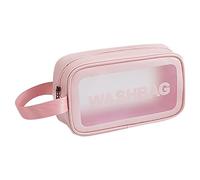 2025 Toiletry Bags for Women Waterproof Cosmetic Organizer Beach Storage Transparent Toiletry Bag Thick PVC Zippered Handbag Travel Accessory PVC Waterproof Makeup Bag for Women and Girls (01Pink)