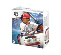 2025 Topps Chrome Update Series Baseball Mega Box (Fanatics Exclusive) Trading Card Box (2 Base Card Raywave Parallels Per Box)