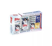 2025 Topps Series 1 Baseball Trading Card SUPERBOX (10 Packs, 1 Oversized Card, 1 Companion Card, 1 Enamel Pin)