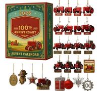 2025 Tractor 100th Anniversary Advent Calendar, Tractor Advent Calendar 24 Days Christmas Countdown Calendar for Children Men Farm Tractors Lovers