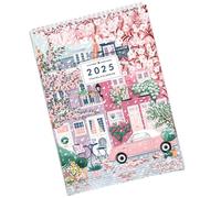 2025 Travel Journey Wall Calendar Runs From January to December Twin-Coil Binding Home Decoration Calendar Holiday Planning Calendar