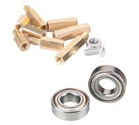 2025 Trend20pcs 695ZZ Miniature Deep Groove Ball Bearing & 300 Pcs M2 Hex Column Spacer Screw Nut Assortment Kit
