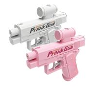 2025 Trending Prank Water Gun - Two-Way Surprise Spray, Prank Squirt Gun for Adults & Teens - Office, School, Pool Pranks - Stress Relief Fun (White/Pink)