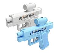 2025 Trending Prank Water Gun - Two-Way Surprise Spray, Prank Squirt Gun for Adults & Teens - Office, School, Pool Pranks - Stress Relief Fun (White/Blue)