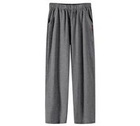 2025 Trousers Mens Joggers Sweatpants Open Bottom Straight Leg Casual Loose Fit Running Athletic Jer Sey Pants with Pockets (Grey, XXL)