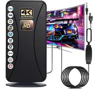 2025 TV Antenna, 999+ Mile Long Range TV Antenna for Smart TVs and All Older TVs, Indoor Outdoor Clear Digital Antenna with 4K 1080p Support - Coaxial 33FT Cable and Amplifier