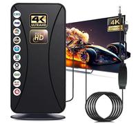 2025 TV Antenna, 999+ Mile Long Range TV Antenna for Smart TVs and All Older TVs, Indoor Outdoor Clear Digital Antenna with 4K 1080p Support - Coaxial 33FT Cable and Amplifier