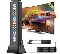2025 TV Antenna,Digital Antenna 1500+ Miles Range,Indoor Antennas for Smart TV with 360° Reception Amplifier Signal Booster,HD Antennas for Local Channels Support 8K 4K 1080p-25ft Thick Coax Cable
