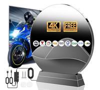 2025 TV Antenna Indoor for Local Channels, 2800+ Miles Long Range Digital Antenna for Smart TV Outdoor, HDTV Antenna with Amplified Signal Booster Supports 360° Reception 4K 8K 1080P-38ft Cables