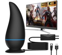2025 TV Antenna Signal Enhance with 1000+ Miles Range Supports 1080p 4K for HDTV Cable, Smart TV, Older TVs, 18ft HDTV Cable for Free Channel
