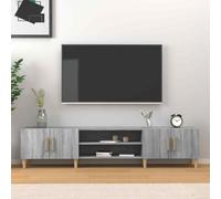 vidaXL TV Cabinet Grey Sonoma 180x31.5x40 cm Engineered Wood UK