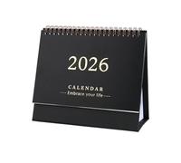 2025 UK Calendar, Desk Calendar 2025-2026 UK, Desk Calendar 2025 Metal Ring Double Wire Vertical Double Binding Suitable For Advertising Gifts, Promotional Gifts(Black)
