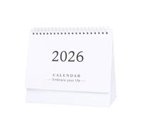 2025 UK Calendar, Desk Calendar 2025-2026 UK, Desk Calendar 2025 Metal Ring Double Wire Vertical Double Binding Suitable For Advertising Gifts, Promotional Gifts(White)