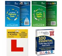 2025 UK Driving Theory Test Kit - Highway Code Book, Know Your Traffic Signs, Theory Test Flash Cards & L Plates for Learner Drivers
