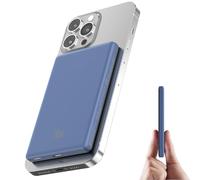 2025 Ultra Slim Power bank iPhone for Magsafe, 20W Super Fast Charging Powerbank Wireless Magnetic Portable Charger,USB C in&Out PD 3.0 Phone Battery Pack for iPhone 16/15/14/13/12 Mini Plus Pro,Blue