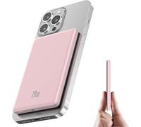 2025 Ultra Slim Power bank iPhone for Magsafe, 20W Super Fast Charging Powerbank Wireless Magnetic Portable Charger,USB C in&Out PD 3.0 Phone Battery Pack for iPhone 16/15/14/13/12 Mini Plus Pro,Pink