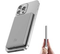 2025 Ultra Slim Power bank iPhone for Magsafe, 20W Super Fast Charging Powerbank Wireless Magnetic Portable Charger,USB C in&Out PD 3.0 Phone Battery Pack for iPhone 16/15/14/13/12 Mini Plus Pro,Grey
