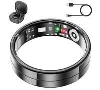 2025 Ultra Thin Smart Ring, Monitors 24/7 Heart Rate, SpO2, Sleep, Body Temperature, etc. Rings for Men and Women, No Subscription Costs, Android iOS (Black Size 10)