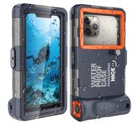 2025 Underwater Snorkeling Diving Phone Case for iPhone 16/15/14/13/12/11 Pro Max/XS/X Samsung Galaxy S24/S23/S22.[50ft/15m] Professional Scuba Dive Waterproof Case Underwater Photo Video Cover Orange