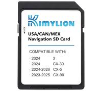 2025 Update Navigation Card (Version.2024), GPS SD Map for 24 CX-30/3, 24-25 CX-5, 23-25 CX-90, USA/CAN/MEX Coverage, Plug & Play (KMV6-66-EZ1C)
