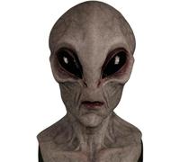 2025 Update Realistic Alien Head Mask, Halloween Alien Mask Props Creepy Masquerade Latex Full Head Realistic Masks, Adults Halloween Creepy Costume (E)